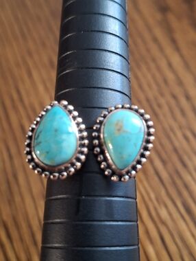 Ring By Pass Turquoise Copper Adjustable